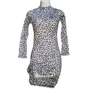 Leopard Bodycon Ruched Mini Dress (0405)